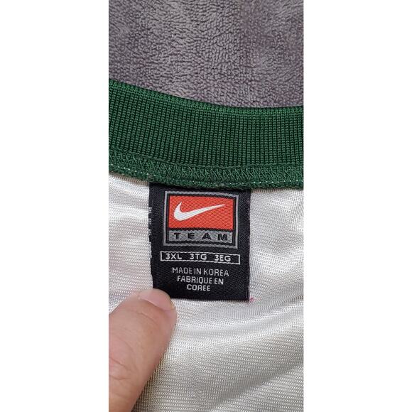 VINTAGE NIKE TEAM SZ 3XL WHITE & GREEN TANK JERSEY MENS BASKETBALL C2-20 - Picture 4 of 8